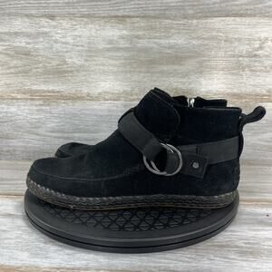 UGG Women’s Sloane Buckle Suede Black Booties Size 9